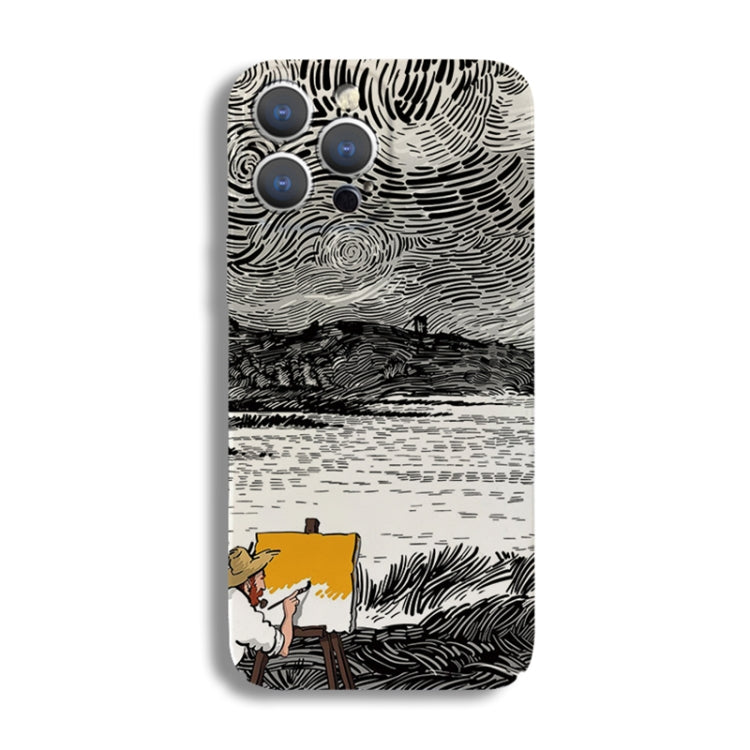 Precise Hole Oil Painting Pattern PC Phone Case, For iPhone X / XS, For iPhone XR, For iPhone XS Max, For iPhone 8 Plus / 7 Plus