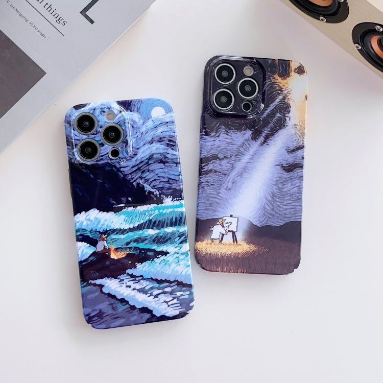 Precise Hole Oil Painting Pattern PC Phone Case, For iPhone XS Max, For iPhone XR