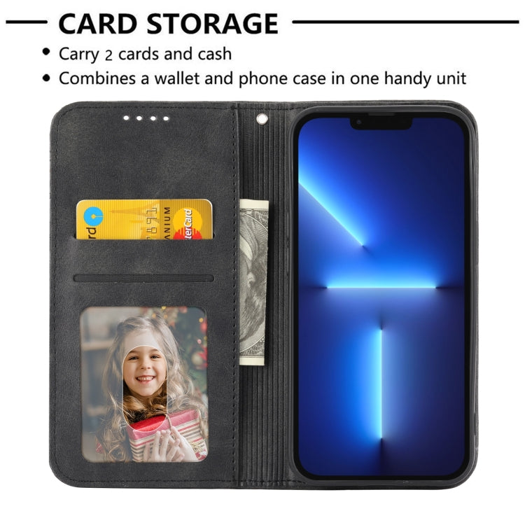 Cubic Grid Calf Texture Magnetic Leather Phone Case, For Samsung Galaxy M54 5G