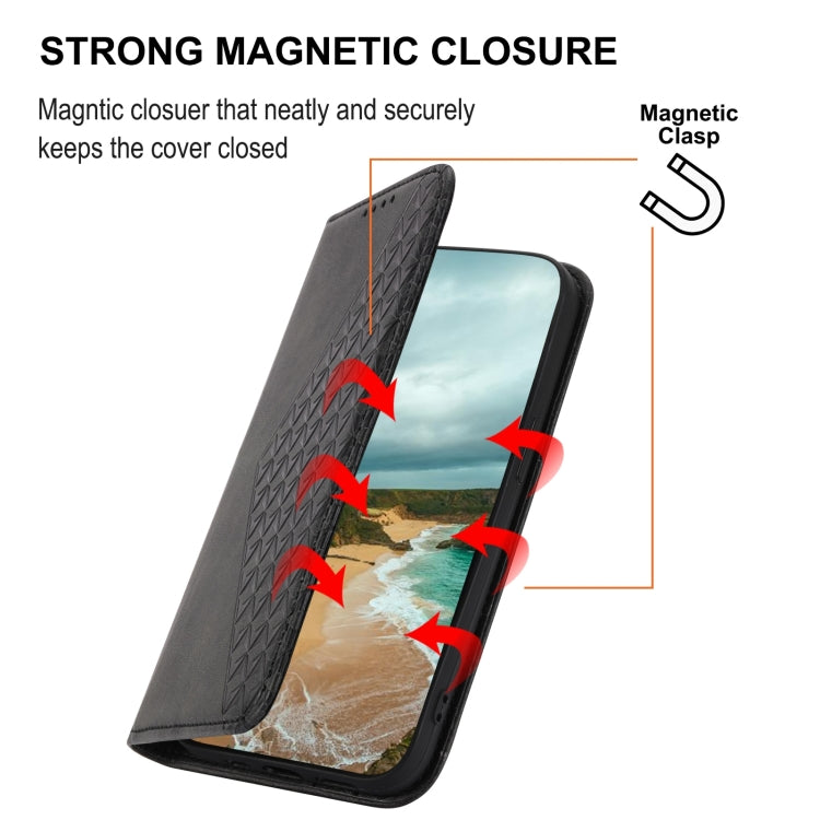 Cubic Grid Calf Texture Magnetic Leather Phone Case, For Samsung Galaxy M54 5G