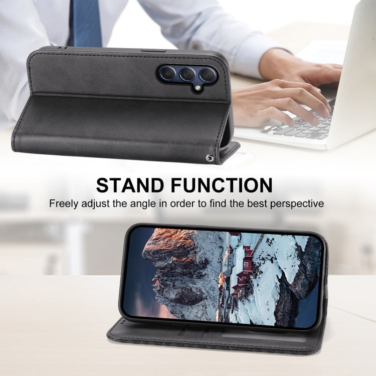 Cubic Grid Calf Texture Magnetic Leather Phone Case, For Samsung Galaxy M54 5G
