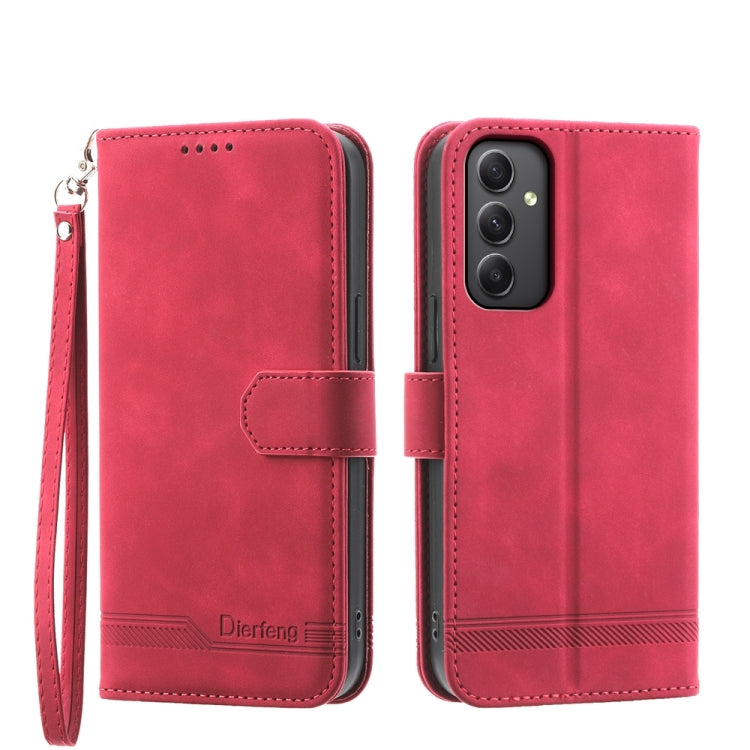 Dierfeng Dream Line TPU + PU Leather Phone Case, For Samsung Galaxy M55, For Samsung Galaxy M15 5G / F15 5G, For Samsung Galaxy Xcover 7, For Samsung Galaxy A55, For Samsung Galaxy A35, For Samsung Galaxy S24 Ultra 5G, For Samsung Galaxy S24+ 5G       ...