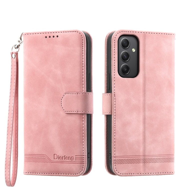 Dierfeng Dream Line TPU + PU Leather Phone Case, For Samsung Galaxy M55, For Samsung Galaxy M15 5G / F15 5G, For Samsung Galaxy Xcover 7, For Samsung Galaxy A55, For Samsung Galaxy A35, For Samsung Galaxy S24 Ultra 5G, For Samsung Galaxy S24+ 5G       ...