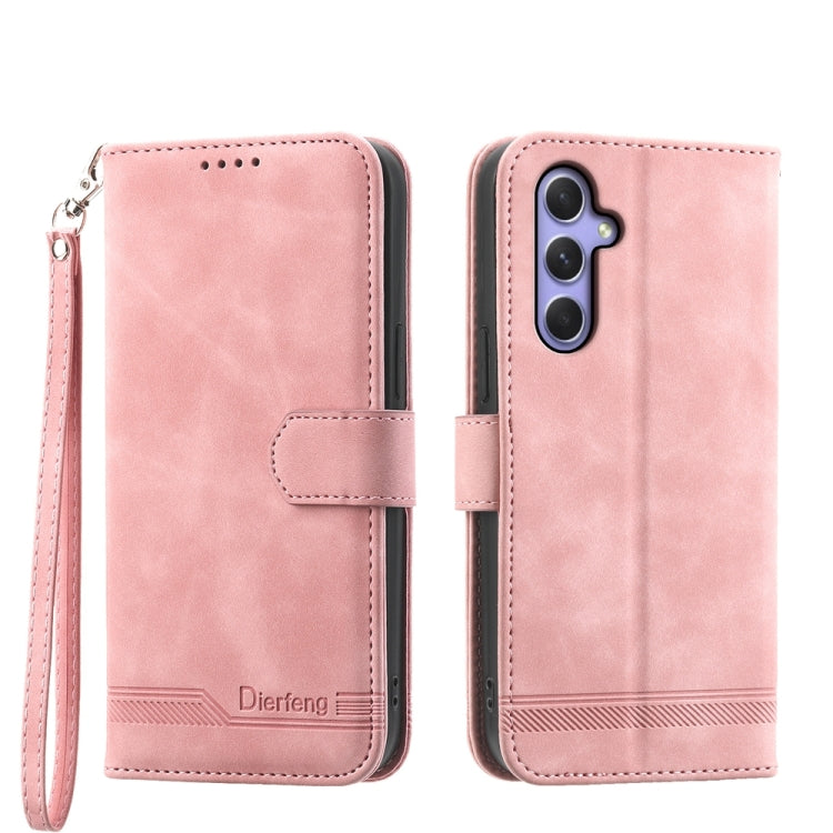 Dierfeng Dream Line TPU + PU Leather Phone Case, For Samsung Galaxy M55, For Samsung Galaxy M15 5G / F15 5G, For Samsung Galaxy Xcover 7, For Samsung Galaxy A55, For Samsung Galaxy A35, For Samsung Galaxy S24 Ultra 5G, For Samsung Galaxy S24+ 5G       ...