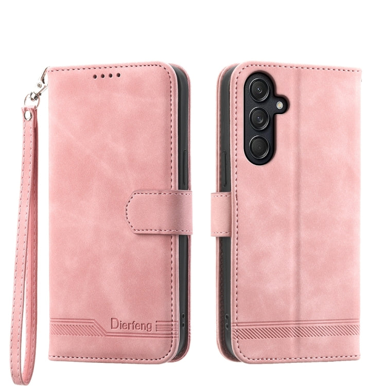Dierfeng Dream Line TPU + PU Leather Phone Case, For Samsung Galaxy M55, For Samsung Galaxy M15 5G / F15 5G, For Samsung Galaxy Xcover 7, For Samsung Galaxy A55, For Samsung Galaxy A35, For Samsung Galaxy S24 Ultra 5G, For Samsung Galaxy S24+ 5G       ...
