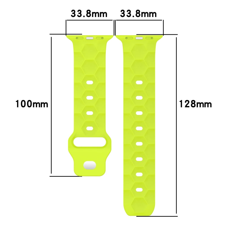Football Texture Silicone Watch Band, For Apple Watch 4 44mm, For Apple Watch 4 40mm, For Apple Watch 3 38mm, For Apple Watch 3 42mm