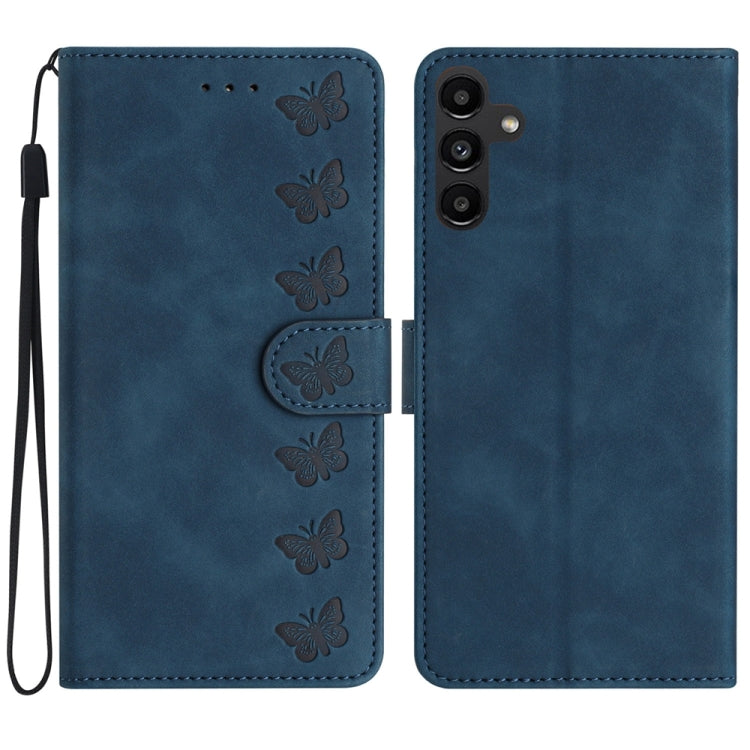 Seven Butterflies Embossed Leather Phone Case, For Samsung Galaxy A13 5G, For Samsung Galaxy A14 5G, For Samsung Galaxy A20 / A30, For Samsung Galaxy S24 5G, For Samsung Galaxy A05s, For Samsung Galaxy A20e, For Samsung Galaxy A20s                     ...