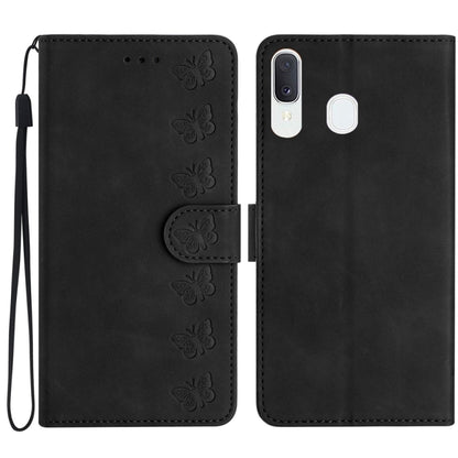 Seven Butterflies Embossed Leather Phone Case, For Samsung Galaxy A13 5G, For Samsung Galaxy A14 5G, For Samsung Galaxy A20 / A30, For Samsung Galaxy S24 5G, For Samsung Galaxy A05s, For Samsung Galaxy A20e, For Samsung Galaxy A20s                     ...