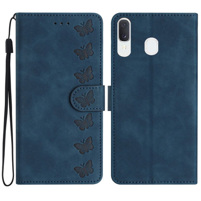 Seven Butterflies Embossed Leather Phone Case, For Samsung Galaxy A13 5G, For Samsung Galaxy A14 5G, For Samsung Galaxy A20 / A30, For Samsung Galaxy S24 5G, For Samsung Galaxy A05s, For Samsung Galaxy A20e, For Samsung Galaxy A20s                     ...