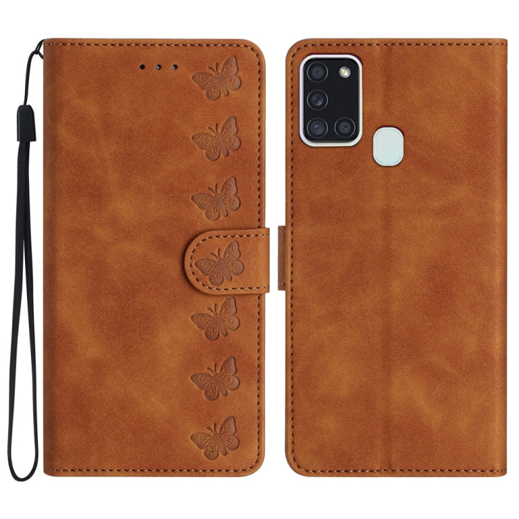 Seven Butterflies Embossed Leather Phone Case, For Samsung Galaxy A13 5G, For Samsung Galaxy A14 5G, For Samsung Galaxy A20 / A30, For Samsung Galaxy S24 5G, For Samsung Galaxy A05s, For Samsung Galaxy A20e, For Samsung Galaxy A20s                     ...