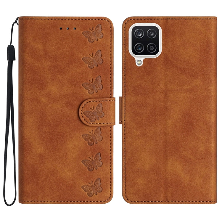 Seven Butterflies Embossed Leather Phone Case, For Samsung Galaxy A13 5G, For Samsung Galaxy A14 5G, For Samsung Galaxy A20 / A30, For Samsung Galaxy S24 5G, For Samsung Galaxy A05s, For Samsung Galaxy A20e, For Samsung Galaxy A20s                     ...