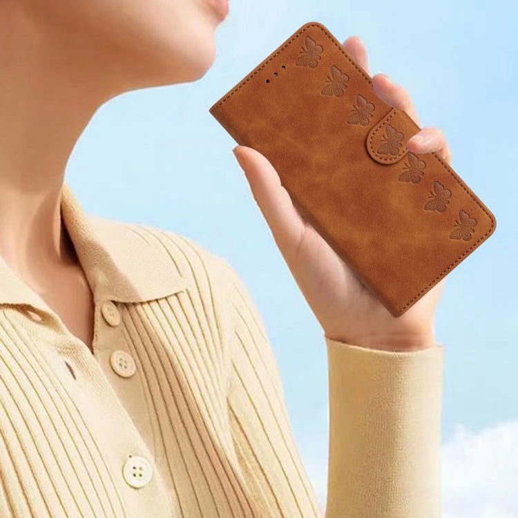 Seven Butterflies Embossed Leather Phone Case, For Samsung Galaxy A22 5G, For Samsung Galaxy A23 5G, For Samsung Galaxy A24 4G, For Samsung Galaxy A32 4G, For Samsung Galaxy A32 5G, For Samsung Galaxy A33 5G, For Samsung Galaxy A34, For Samsung Galaxy A40