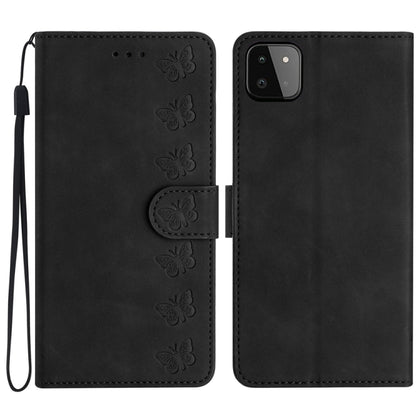 Seven Butterflies Embossed Leather Phone Case, For Samsung Galaxy A22 5G, For Samsung Galaxy A23 5G, For Samsung Galaxy A24 4G, For Samsung Galaxy A32 4G, For Samsung Galaxy A32 5G, For Samsung Galaxy A33 5G, For Samsung Galaxy A34, For Samsung Galaxy A40