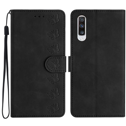 Seven Butterflies Embossed Leather Phone Case, For Samsung Galaxy A41, For Samsung Galaxy A42 5G, For Samsung Galaxy A50, For Samsung Galaxy A51, For Samsung Galaxy A52 5G, For Samsung Galaxy A53, For Samsung Galaxy A54, For Samsung Galaxy A70