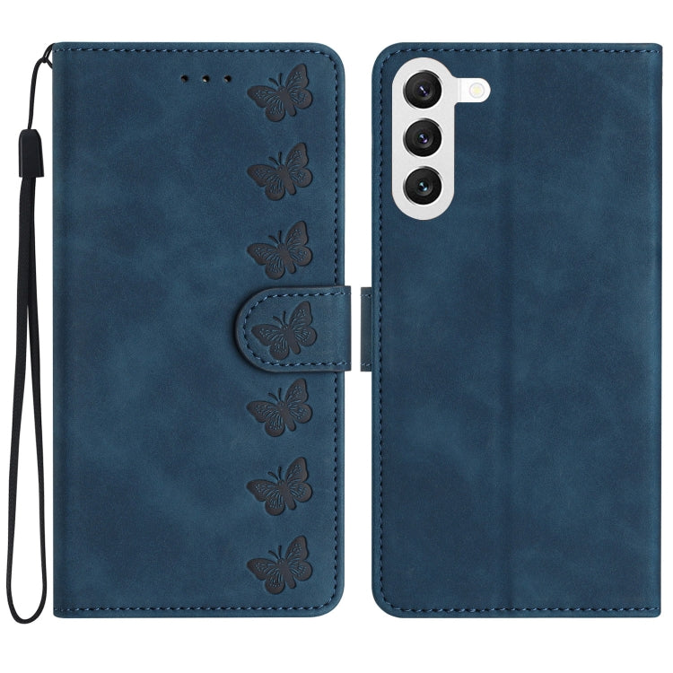 Seven Butterflies Embossed Leather Phone Case, For Samsung Galaxy A13 5G, For Samsung Galaxy A14 5G, For Samsung Galaxy A20 / A30, For Samsung Galaxy S24 5G, For Samsung Galaxy A05s, For Samsung Galaxy A20e, For Samsung Galaxy A20s                     ...