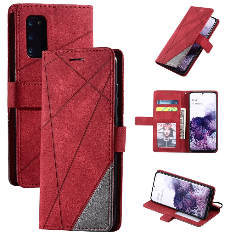 Skin Feel Splicing Horizontal Flip Leather Case with Holder & Card Slots & Wallet & Photo Frame, For Samsung Galaxy S20, For Samsung Galaxy S20 Plus, For Samsung Galaxy S20 Ultra, For Samsung Galaxy S8, For Samsung Galaxy J6, For Samsung Galaxy A50    ...