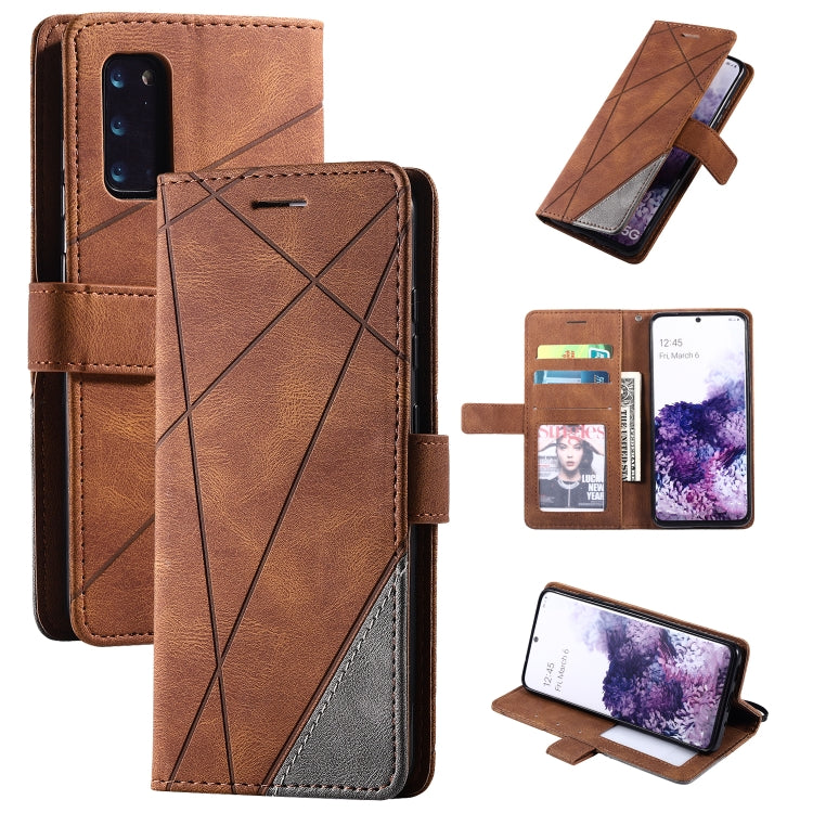 Skin Feel Splicing Horizontal Flip Leather Case with Holder & Card Slots & Wallet & Photo Frame, For Samsung Galaxy S20, For Samsung Galaxy S20 Plus, For Samsung Galaxy S20 Ultra, For Samsung Galaxy S8, For Samsung Galaxy J6, For Samsung Galaxy A50    ...