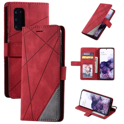 Skin Feel Splicing Horizontal Flip Leather Case with Holder & Card Slots & Wallet & Photo Frame, For Samsung Galaxy S20, For Samsung Galaxy S20 Plus, For Samsung Galaxy S20 Ultra, For Samsung Galaxy S8, For Samsung Galaxy J6, For Samsung Galaxy A50    ...