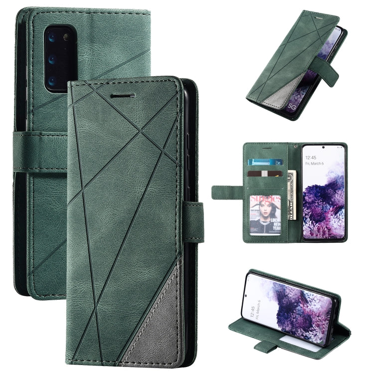 Skin Feel Splicing Horizontal Flip Leather Case with Holder & Card Slots & Wallet & Photo Frame, For Samsung Galaxy S20, For Samsung Galaxy S20 Plus, For Samsung Galaxy S20 Ultra, For Samsung Galaxy S8, For Samsung Galaxy J6, For Samsung Galaxy A50    ...