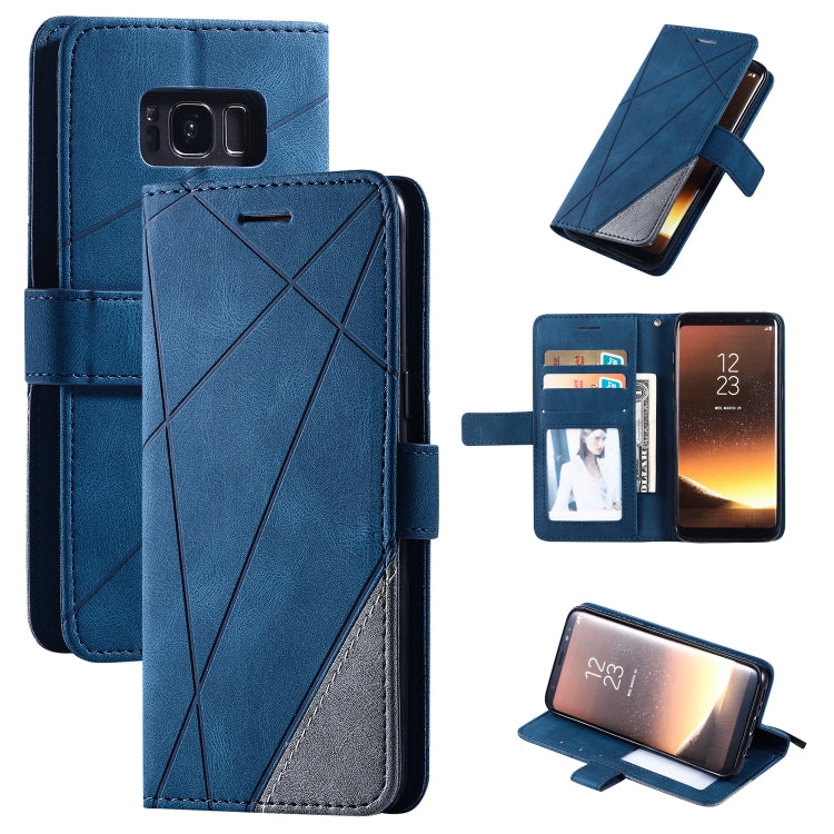 Skin Feel Splicing Horizontal Flip Leather Case with Holder & Card Slots & Wallet & Photo Frame, For Samsung Galaxy S20, For Samsung Galaxy S20 Plus, For Samsung Galaxy S20 Ultra, For Samsung Galaxy S8, For Samsung Galaxy J6, For Samsung Galaxy A50    ...
