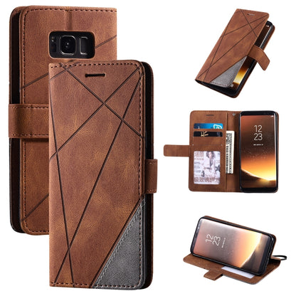 Skin Feel Splicing Horizontal Flip Leather Case with Holder & Card Slots & Wallet & Photo Frame, For Samsung Galaxy S20, For Samsung Galaxy S20 Plus, For Samsung Galaxy S20 Ultra, For Samsung Galaxy S8, For Samsung Galaxy J6, For Samsung Galaxy A50    ...