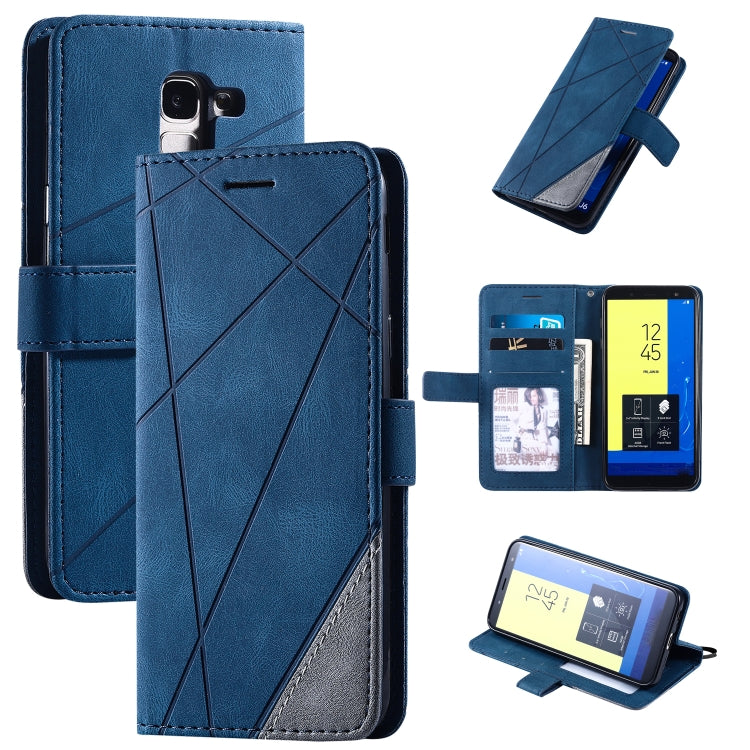 Skin Feel Splicing Horizontal Flip Leather Case with Holder & Card Slots & Wallet & Photo Frame, For Samsung Galaxy S20, For Samsung Galaxy S20 Plus, For Samsung Galaxy S20 Ultra, For Samsung Galaxy S8, For Samsung Galaxy J6, For Samsung Galaxy A50    ...