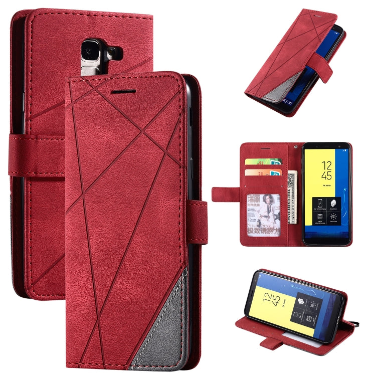 Skin Feel Splicing Horizontal Flip Leather Case with Holder & Card Slots & Wallet & Photo Frame, For Samsung Galaxy S20, For Samsung Galaxy S20 Plus, For Samsung Galaxy S20 Ultra, For Samsung Galaxy S8, For Samsung Galaxy J6, For Samsung Galaxy A50    ...