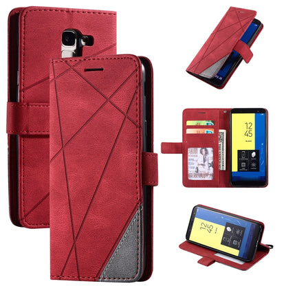 Skin Feel Splicing Horizontal Flip Leather Case with Holder & Card Slots & Wallet & Photo Frame, For Samsung Galaxy S20, For Samsung Galaxy S20 Plus, For Samsung Galaxy S20 Ultra, For Samsung Galaxy S8, For Samsung Galaxy J6, For Samsung Galaxy A50    ...