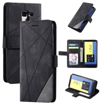 Skin Feel Splicing Horizontal Flip Leather Case with Holder & Card Slots & Wallet & Photo Frame, For Samsung Galaxy S20, For Samsung Galaxy S20 Plus, For Samsung Galaxy S20 Ultra, For Samsung Galaxy S8, For Samsung Galaxy J6, For Samsung Galaxy A50    ...