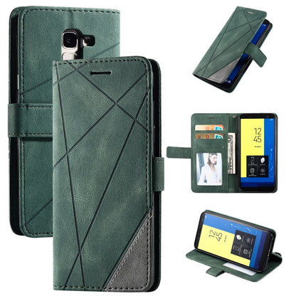 Skin Feel Splicing Horizontal Flip Leather Case with Holder & Card Slots & Wallet & Photo Frame, For Samsung Galaxy S20, For Samsung Galaxy S20 Plus, For Samsung Galaxy S20 Ultra, For Samsung Galaxy S8, For Samsung Galaxy J6, For Samsung Galaxy A50    ...