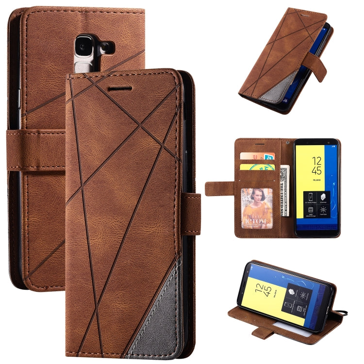 Skin Feel Splicing Horizontal Flip Leather Case with Holder & Card Slots & Wallet & Photo Frame, For Samsung Galaxy S20, For Samsung Galaxy S20 Plus, For Samsung Galaxy S20 Ultra, For Samsung Galaxy S8, For Samsung Galaxy J6, For Samsung Galaxy A50    ...