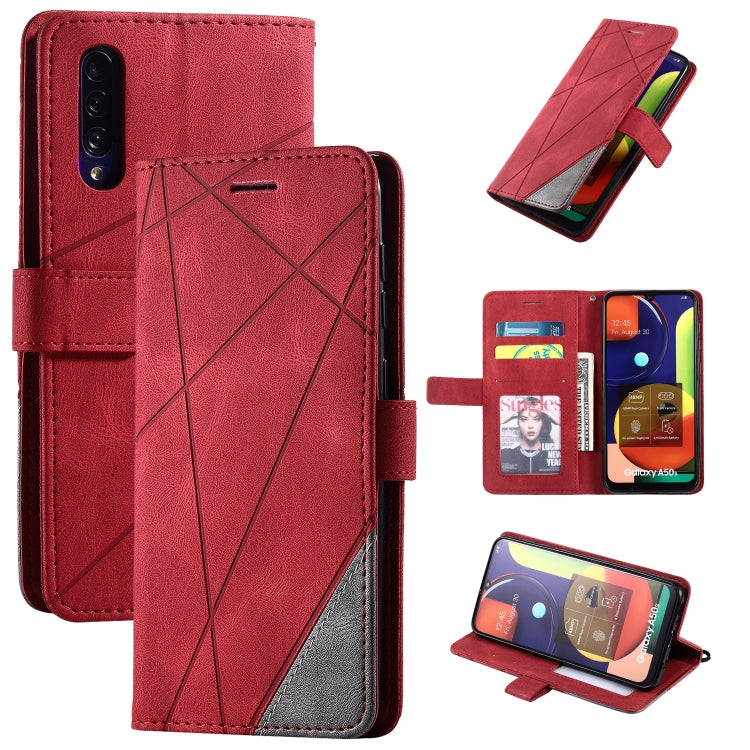 Skin Feel Splicing Horizontal Flip Leather Case with Holder & Card Slots & Wallet & Photo Frame, For Samsung Galaxy S20, For Samsung Galaxy S20 Plus, For Samsung Galaxy S20 Ultra, For Samsung Galaxy S8, For Samsung Galaxy J6, For Samsung Galaxy A50    ...