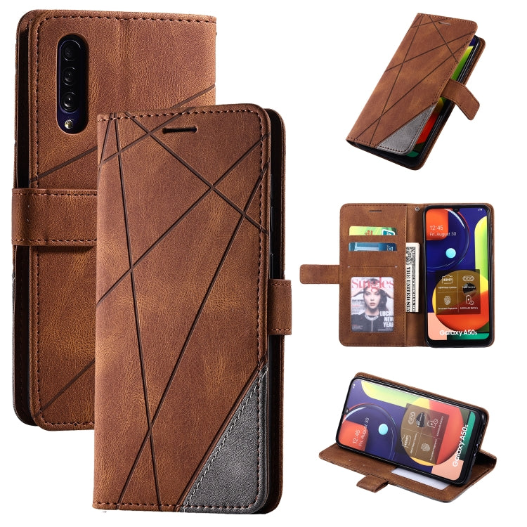 Skin Feel Splicing Horizontal Flip Leather Case with Holder & Card Slots & Wallet & Photo Frame, For Samsung Galaxy S20, For Samsung Galaxy S20 Plus, For Samsung Galaxy S20 Ultra, For Samsung Galaxy S8, For Samsung Galaxy J6, For Samsung Galaxy A50    ...