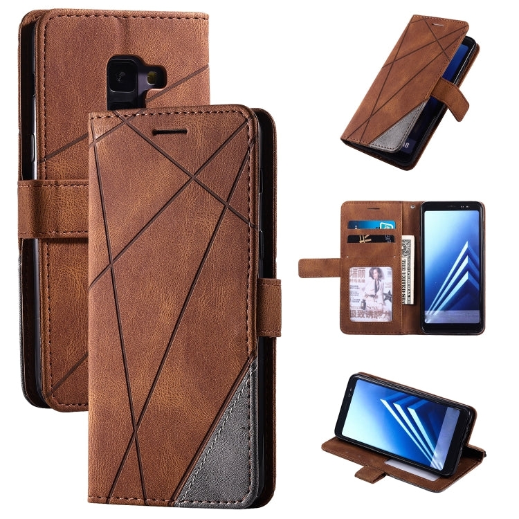 Skin Feel Splicing Horizontal Flip Leather Case with Holder & Card Slots & Wallet & Photo Frame, For Samsung Galaxy S20, For Samsung Galaxy S20 Plus, For Samsung Galaxy S20 Ultra, For Samsung Galaxy S8, For Samsung Galaxy J6, For Samsung Galaxy A50    ...