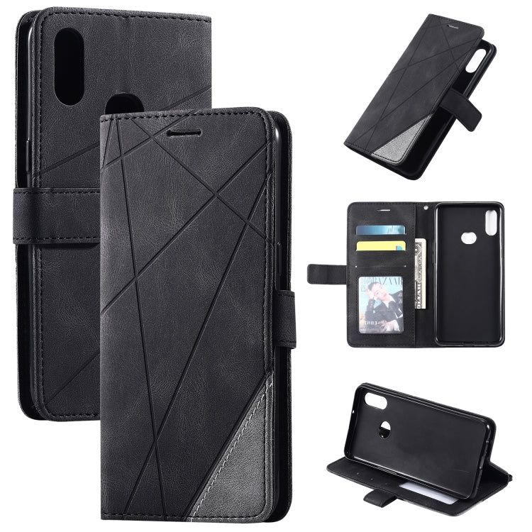 Skin Feel Splicing Horizontal Flip Leather Case with Holder & Card Slots & Wallet & Photo Frame, For Samsung Galaxy S20, For Samsung Galaxy S20 Plus, For Samsung Galaxy S20 Ultra, For Samsung Galaxy S8, For Samsung Galaxy J6, For Samsung Galaxy A50    ...