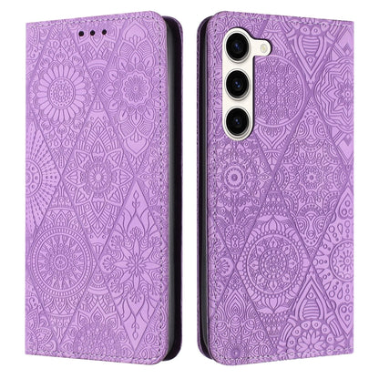 Ethnic Embossed Adsorption Leather Phone Case, For Samsung Galaxy S23 5G, For Samsung Galaxy S23 Ultra 5G, For Samsung Galaxy S22 5G, For Samsung Galaxy S22+ 5G, For Samsung Galaxy S22 Ultra 5G, For Samsung Galaxy S21 5G, For Samsung Galaxy S21+ 5G    ...