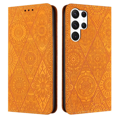 Ethnic Embossed Adsorption Leather Phone Case, For Samsung Galaxy S23 5G, For Samsung Galaxy S23 Ultra 5G, For Samsung Galaxy S22 5G, For Samsung Galaxy S22+ 5G, For Samsung Galaxy S22 Ultra 5G, For Samsung Galaxy S21 5G, For Samsung Galaxy S21+ 5G    ...