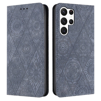 Ethnic Embossed Adsorption Leather Phone Case, For Samsung Galaxy S23 5G, For Samsung Galaxy S23 Ultra 5G, For Samsung Galaxy S22 5G, For Samsung Galaxy S22+ 5G, For Samsung Galaxy S22 Ultra 5G, For Samsung Galaxy S21 5G, For Samsung Galaxy S21+ 5G    ...