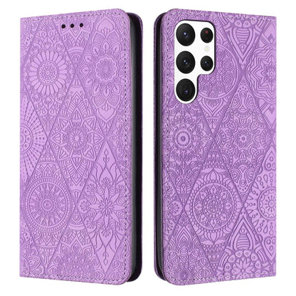 Ethnic Embossed Adsorption Leather Phone Case, For Samsung Galaxy S23 5G, For Samsung Galaxy S23 Ultra 5G, For Samsung Galaxy S22 5G, For Samsung Galaxy S22+ 5G, For Samsung Galaxy S22 Ultra 5G, For Samsung Galaxy S21 5G, For Samsung Galaxy S21+ 5G    ...