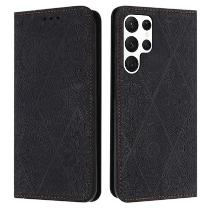 Ethnic Embossed Adsorption Leather Phone Case, For Samsung Galaxy S23 5G, For Samsung Galaxy S23 Ultra 5G, For Samsung Galaxy S22 5G, For Samsung Galaxy S22+ 5G, For Samsung Galaxy S22 Ultra 5G, For Samsung Galaxy S21 5G, For Samsung Galaxy S21+ 5G    ...