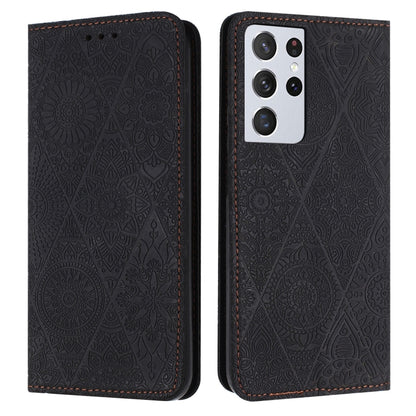 Ethnic Embossed Adsorption Leather Phone Case, For Samsung Galaxy S23 5G, For Samsung Galaxy S23 Ultra 5G, For Samsung Galaxy S22 5G, For Samsung Galaxy S22+ 5G, For Samsung Galaxy S22 Ultra 5G, For Samsung Galaxy S21 5G, For Samsung Galaxy S21+ 5G    ...