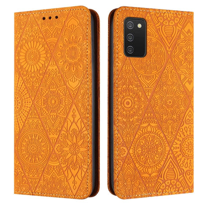 Ethnic Embossed Adsorption Leather Phone Case, For Samsung Galaxy S20, For Samsung Galaxy S20+, For Samsung Galaxy S20 FE, For Samsung Galaxy S20 Ultra, For Samsung Galaxy A02s 166mm, For Samsung Galaxy A03s 166mm, For Samsung Galaxy A12 5G            ...