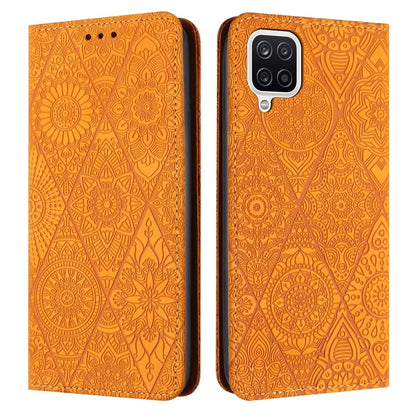 Ethnic Embossed Adsorption Leather Phone Case, For Samsung Galaxy S20, For Samsung Galaxy S20+, For Samsung Galaxy S20 FE, For Samsung Galaxy S20 Ultra, For Samsung Galaxy A02s 166mm, For Samsung Galaxy A03s 166mm, For Samsung Galaxy A12 5G            ...