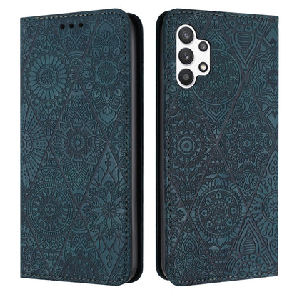 Ethnic Embossed Adsorption Leather Phone Case, For Samsung Galaxy S20, For Samsung Galaxy S20+, For Samsung Galaxy S20 FE, For Samsung Galaxy S20 Ultra, For Samsung Galaxy A02s 166mm, For Samsung Galaxy A03s 166mm, For Samsung Galaxy A12 5G            ...
