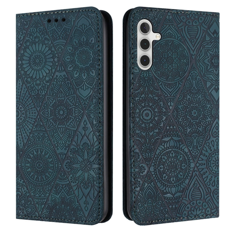 Ethnic Embossed Adsorption Leather Phone Case, For Samsung Galaxy S20, For Samsung Galaxy S20+, For Samsung Galaxy S20 FE, For Samsung Galaxy S20 Ultra, For Samsung Galaxy A02s 166mm, For Samsung Galaxy A03s 166mm, For Samsung Galaxy A12 5G            ...