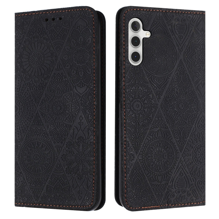 Ethnic Embossed Adsorption Leather Phone Case, For Samsung Galaxy S20, For Samsung Galaxy S20+, For Samsung Galaxy S20 FE, For Samsung Galaxy S20 Ultra, For Samsung Galaxy A02s 166mm, For Samsung Galaxy A03s 166mm, For Samsung Galaxy A12 5G            ...