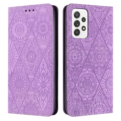 Ethnic Embossed Adsorption Leather Phone Case, For Samsung Galaxy A42 5G, For Samsung Galaxy A52 4G/5G, For Samsung Galaxy A53 5G, For Samsung Galaxy A54 5G, For Samsung Galaxy A72 4G/5G, For Samsung Galaxy A73 5G, For Samsung Galaxy S10               ...