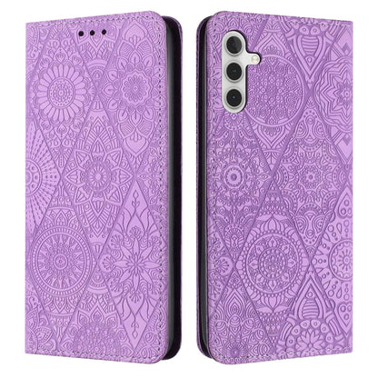 Ethnic Embossed Adsorption Leather Phone Case, For Samsung Galaxy A42 5G, For Samsung Galaxy A52 4G/5G, For Samsung Galaxy A53 5G, For Samsung Galaxy A54 5G, For Samsung Galaxy A72 4G/5G, For Samsung Galaxy A73 5G, For Samsung Galaxy S10               ...