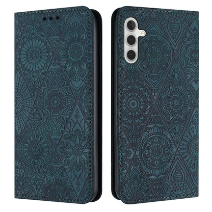 Ethnic Embossed Adsorption Leather Phone Case, For Samsung Galaxy A42 5G, For Samsung Galaxy A52 4G/5G, For Samsung Galaxy A53 5G, For Samsung Galaxy A54 5G, For Samsung Galaxy A72 4G/5G, For Samsung Galaxy A73 5G, For Samsung Galaxy S10               ...