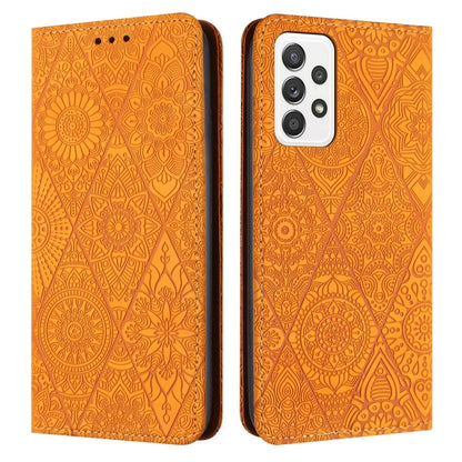 Ethnic Embossed Adsorption Leather Phone Case, For Samsung Galaxy A42 5G, For Samsung Galaxy A52 4G/5G, For Samsung Galaxy A53 5G, For Samsung Galaxy A54 5G, For Samsung Galaxy A72 4G/5G, For Samsung Galaxy A73 5G, For Samsung Galaxy S10               ...